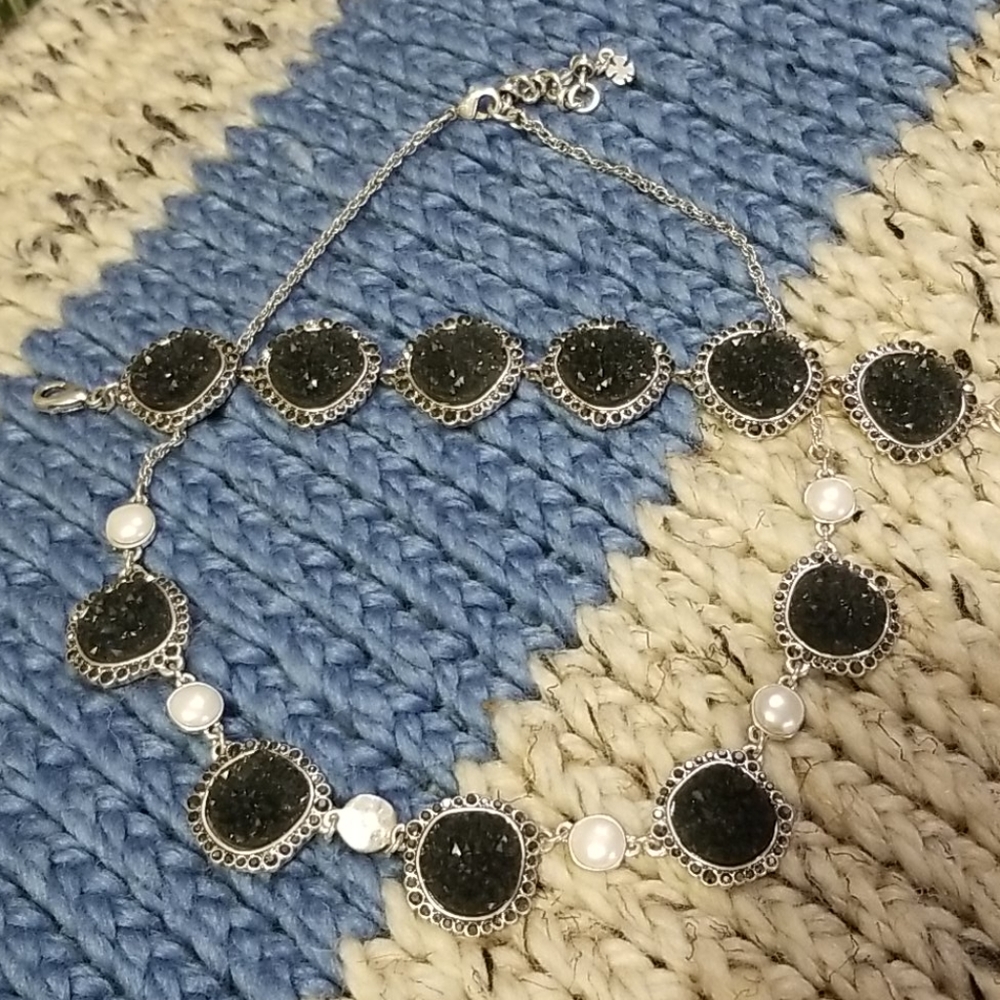 Lucky Brand Geode Necklace and Bracelet